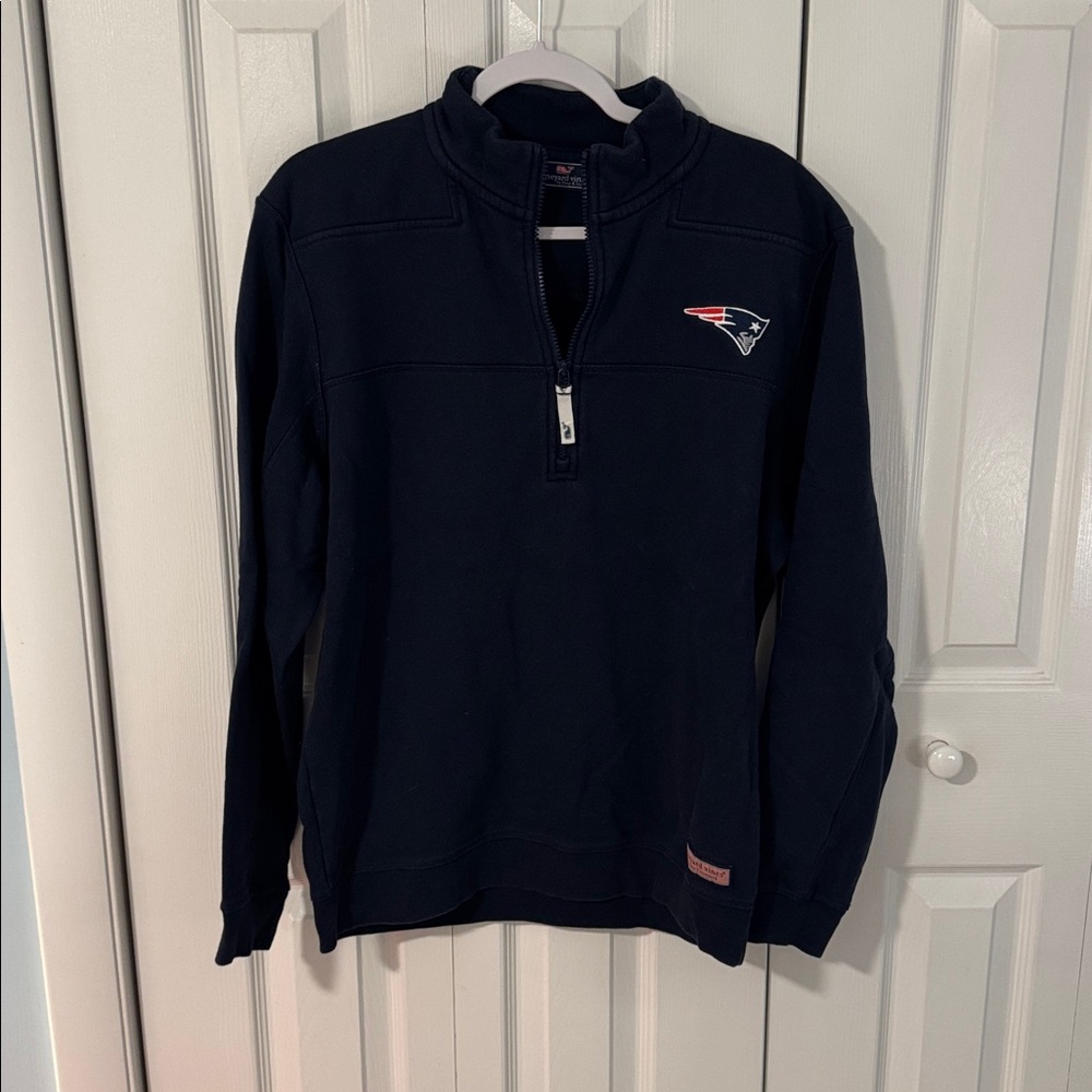Vineyard Vines Navy Pullover New England Patriots
